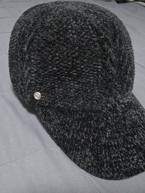 Nine West Accessories - Nine West Black Plush Knit Women's Baseball Cap